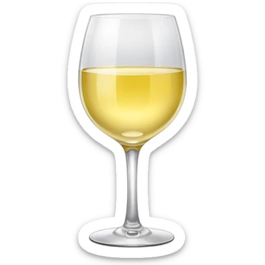 white wine different glass sticker