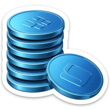 blue coins credit pack sticker