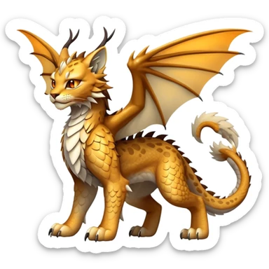 Dragon-type Fakémon-Lynx full body sticker