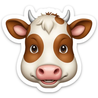 A smirking cow. 😏😏 sticker