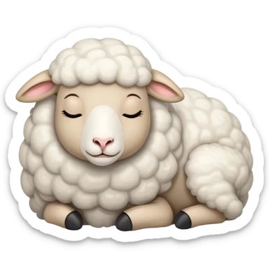 Sleepy sheep sticker