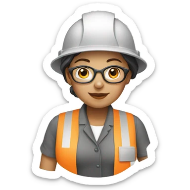 Architect woman sticker