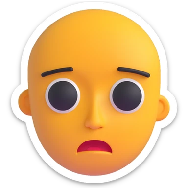 face expressing depressed emotion sticker