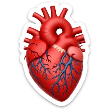 coracao anatomico inchado sticker