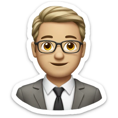 cartoon style male teacher sticker