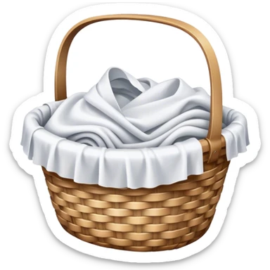 Basket of laundry sticker