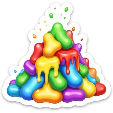 rainbow puke sticker