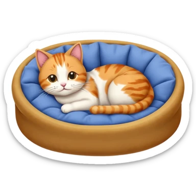 cat bed home sticker