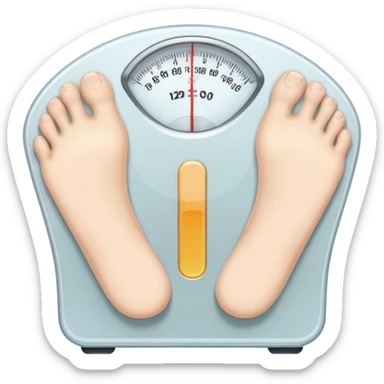 feet on scales sticker