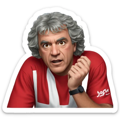 boy in red shirt sticker