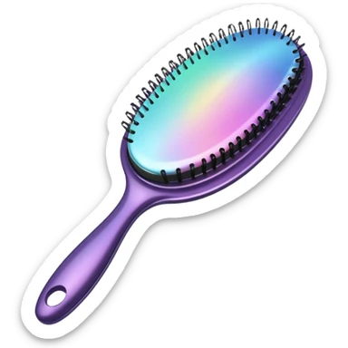 Iridescent hairbrush sticker