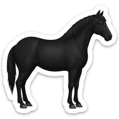 Black horse sticker