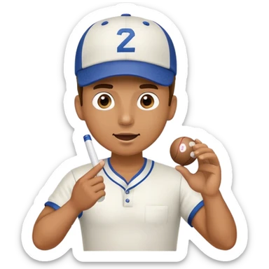 soccer coach with baseball cap, whistle, tactic board and ball in his hand sticker