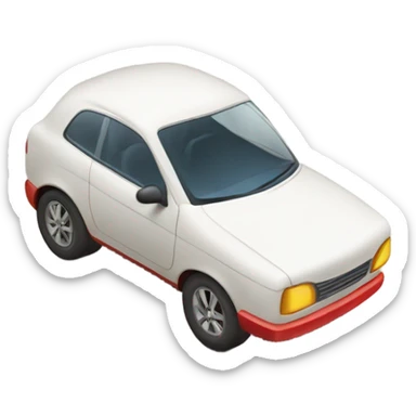 Car on roller skates  sticker