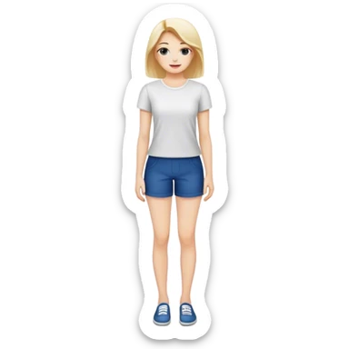 intimate indoor portrait of woman realistic full body sticker