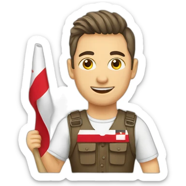 Austrian with flag sticker