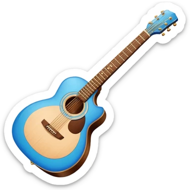 Blue guitar sticker