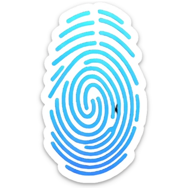 Fingerprint scanning for password security sticker