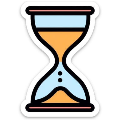 simple hourglass sticker