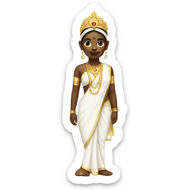 White lakshmi sticker