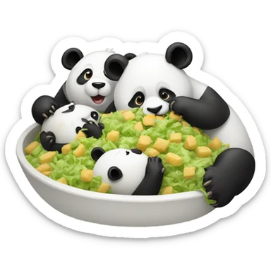 Panda eating 🍙 sticker