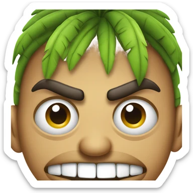 a mix between the palm_tree and rage emoji sticker