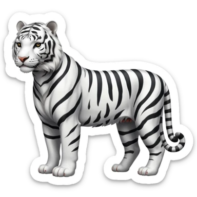 White tiger full with body sticker