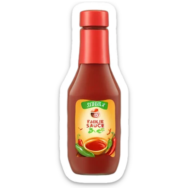 hot spicy bottle sauce sticker