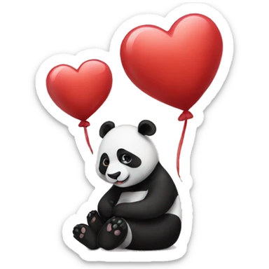 Panda love sticker