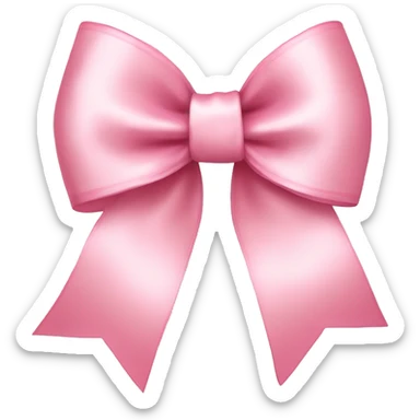 light pink ribbon bow sticker