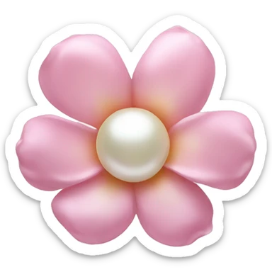 Pearl light pink flower sticker