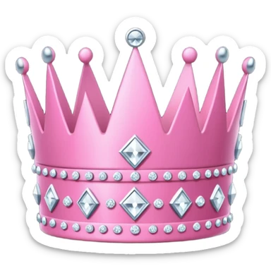 Pink crown with diamonds  sticker