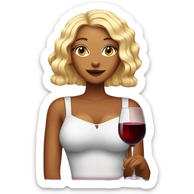doja cat drinking red wine sticker