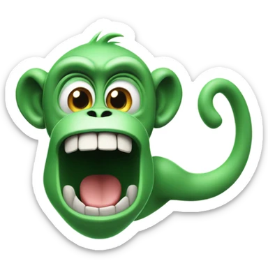 silly monkey with stinky breath sticker