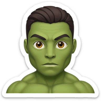 green mutant human sticker