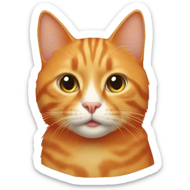Orange cat sticker