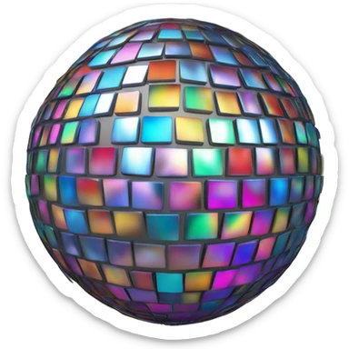 Disco ball sticker