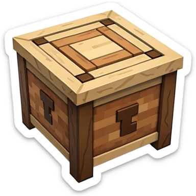 Minecraft crafting table sticker