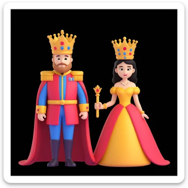 disney king and queen posing sticker