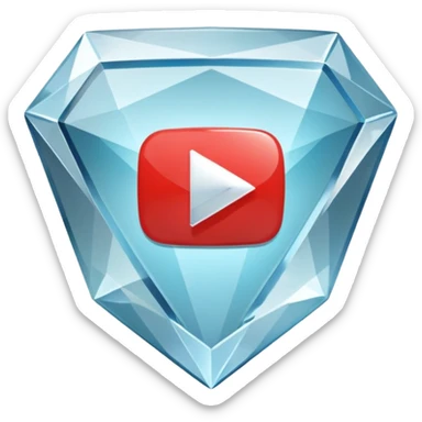 diamond play button sticker