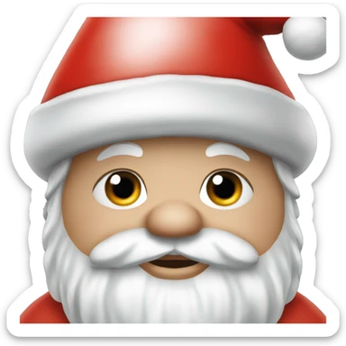 Chubby gnome with red santa hat sticker