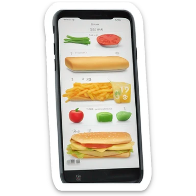 A digital screen showing calorie count. sticker