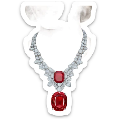 cartier diamond necklace red sticker