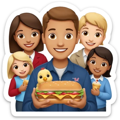 five guys and chick fil a fast food sticker