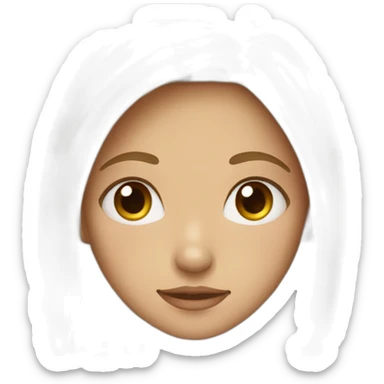 a shy girl with light bown eyes sticker