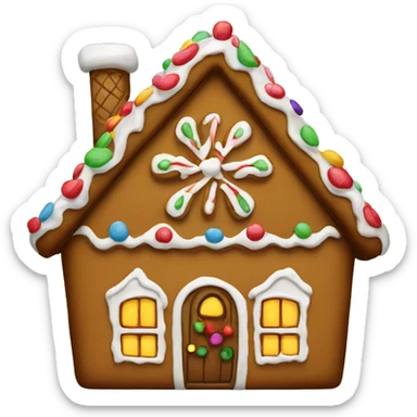 gingerbread house simple  sticker