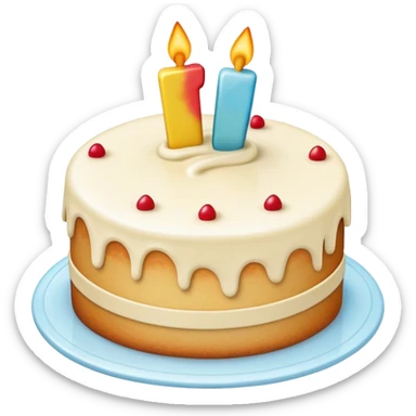 Create an emoji that the iloveyou hand sign is inside a cake  sticker
