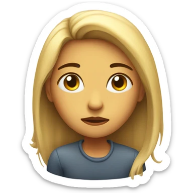 Sad Women sitting in the air sticker