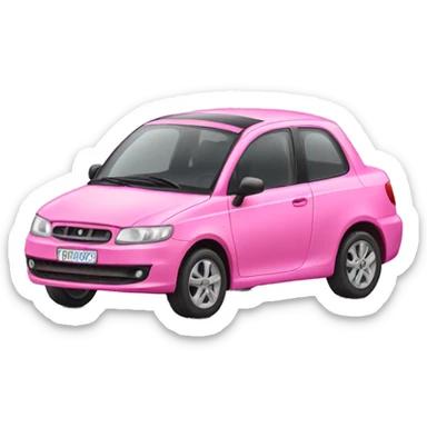 Cute pink car sticker