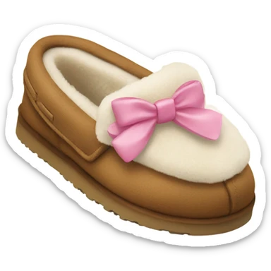 Ugg slippers with bows sticker